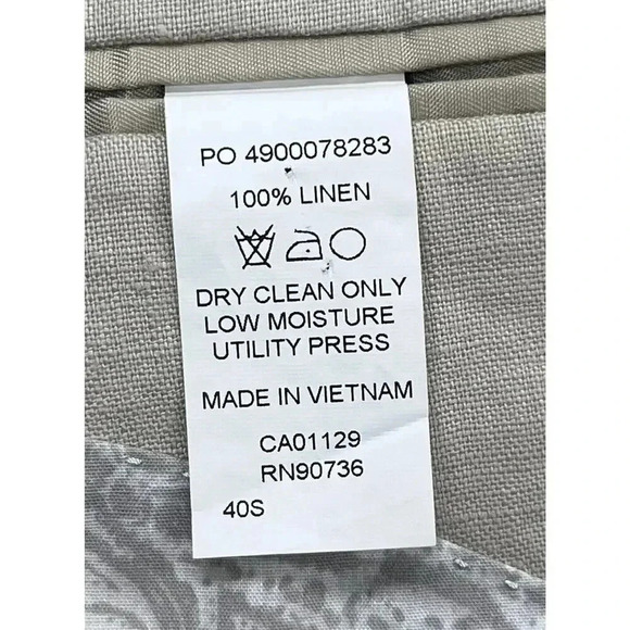 Lauren Ralph Lauren Sport Coat Mens 40S Jacket Tan Linen Two Button Blazer - Picture 9 of 11